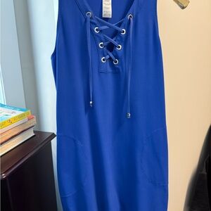 Vibrant Blue Textured Skirt